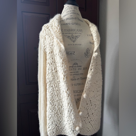 XL Coldwater Creek Wool Rabbit Blend Jacket Cardigan Sweater - Picture 16 of 16